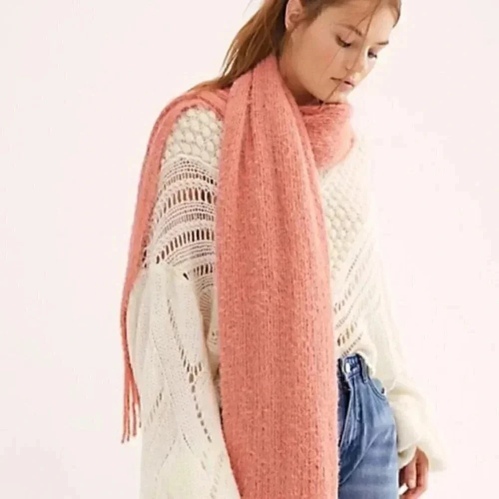 Free People Whisper Fringe Blanket Scarf